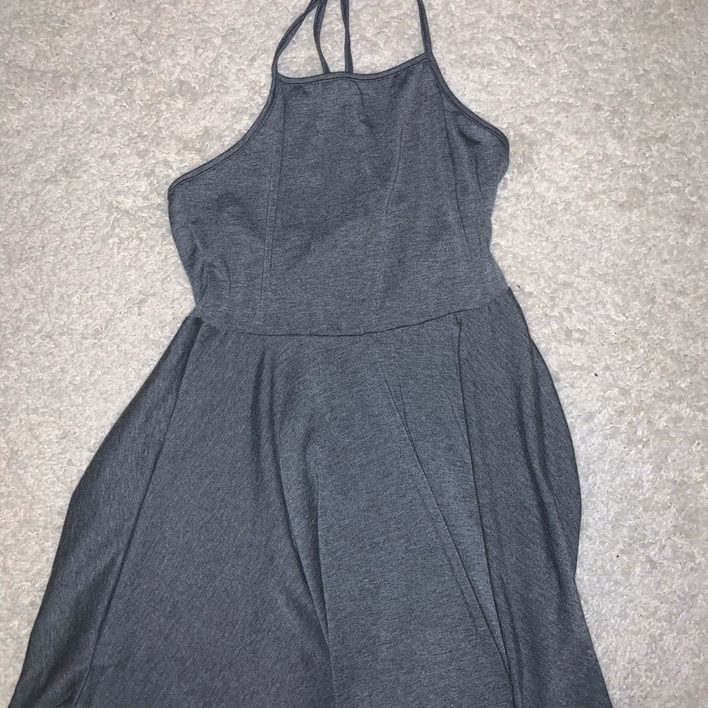Gray halter dress